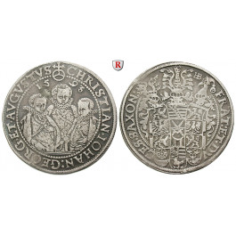 Sachsen, Albertinische Linie, Christian II., Johann Georg, August unter Vormundschaft, Reichstaler 1593, ss+