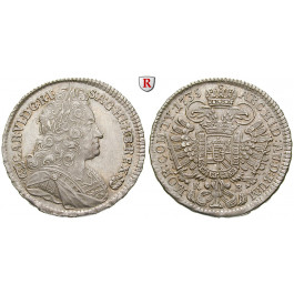 Römisch Deutsches Reich, Karl VI., 1/2 Taler 1735, vz/vz-st