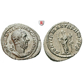 Römische Kaiserzeit, Macrinus, Denar 217, f.st