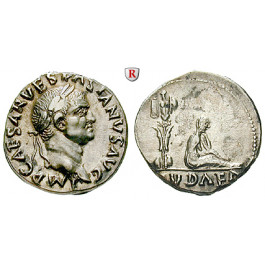 Römische Kaiserzeit, Vespasianus, Denar 69-71, vz