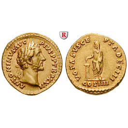 Römische Kaiserzeit, Antoninus Pius, Aureus 158-159, f.vz