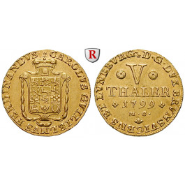 Braunschweig, Braunschweig-Wolfenbüttel, Karl Wilhelm Ferdinand, 5 Taler 1799, f.vz