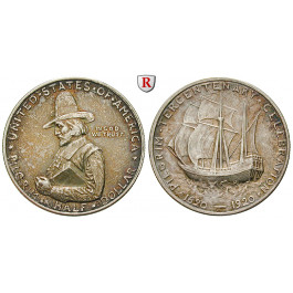 USA, 1/2 Dollar 1920, 11,25 g fein, f.st