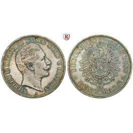 Deutsches Kaiserreich, Preussen, Wilhelm II., 5 Mark 1888, A, f.st, J. 101