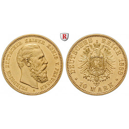 Deutsches Kaiserreich, Preussen, Friedrich III., 10 Mark 1888, A, ss-vz, J. 247