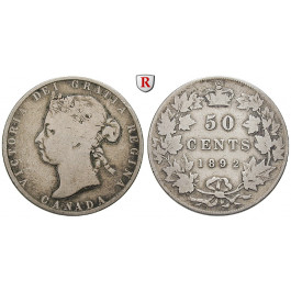 Kanada, Victoria, 50 Cents 1892, ss