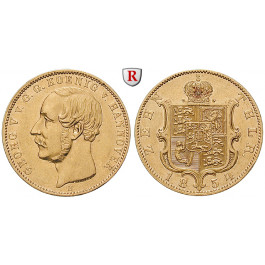 Braunschweig, Königreich Hannover, Georg V., 10 Taler 1854, ss-vz