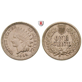 USA, Cent 1864, f.vz