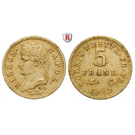 Westfalen, Königreich, Hieronymus Napoleon, 5 Franken 1813, 1,44 g fein, ss-vz