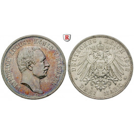 Deutsches Kaiserreich, Sachsen, Friedrich August III., 3 Mark 1912, E, ss-vz, J. 135