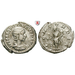 Römische Kaiserzeit, Aquilia Severa, Frau des Elagabal, Denar 220, ss-vz/ss