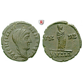 Römische Kaiserzeit, Constantinus I., Follis 347-348, vz