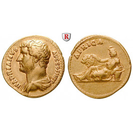 Römische Kaiserzeit, Hadrianus, Aureus 134-138, ss-vz