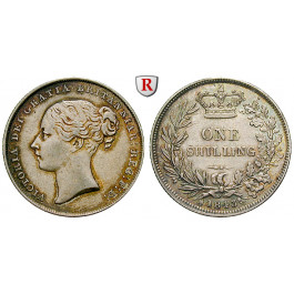 Grossbritannien, Victoria, Shilling 1843, f.vz
