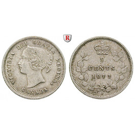 Kanada, Victoria, 5 Cents 1872, ss-vz