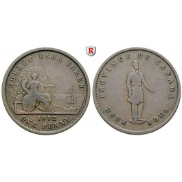 Kanada, Victoria, Penny Token 1852, ss