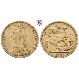 Australien, Victoria, Sovereign 1889, 7,32 g fein, ss