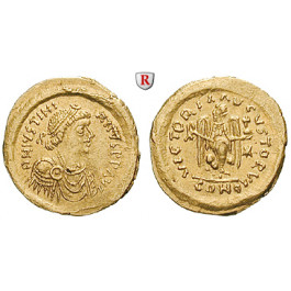 Byzanz, Justinian I., Tremissis 527-565, f.vz