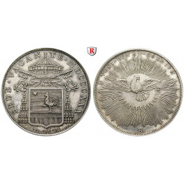 Vatikan, Sede Vacante, Camerlengo Pietro Francesco Galleffi, Scudo 1830, vz