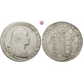 Italien, Neapel und Sizilien, Ferdinand IV., Piastra (120 Grana) 1786, ss