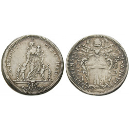 Vatikan, Clemens XI., Testone 1707-1708 (Anno VIII), ss