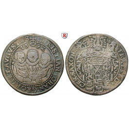 Sachsen, Albertinische Linie, Christian II., Johann Georg, August unter Vormundschaft, Reichstaler 1592, ss