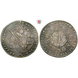 Sachsen, Albertinische Linie, Christian II., Johann Georg I., August, Reichstaler 1604, ss