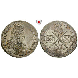 Sachsen, Albertinische Linie, Johann Georg IV., 1/3 Taler 1693, vz