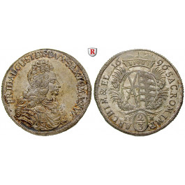 Sachsen, Albertinische Linie, Friedrich August I., 2/3 Taler 1696, vz-st