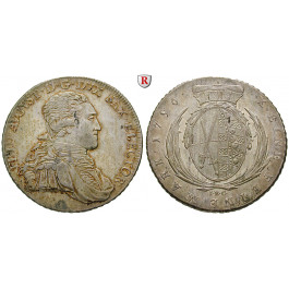 Sachsen, Albertinische Linie, Friedrich August III., Konventionstaler 1796, vz/vz-st