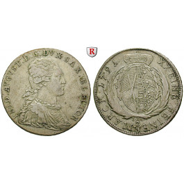 Sachsen, Albertinische Linie, Friedrich August III., 2/3 Taler 1791, ss+