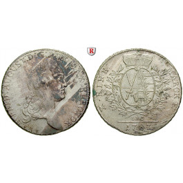 Sachsen, Albertinische Linie, Friedrich August III., Konventionstaler 1787, vz