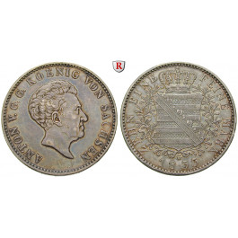 Sachsen, Königreich Sachsen, Anton, Konventionstaler 1833, ss-vz