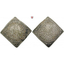 Sachsen, Albertinische Linie, Johann Georg I., Reichstalerklippe 1614, ss