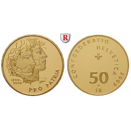 Schweiz, Eidgenossenschaft, 50 Franken 2009, 10,16 g fein, PP