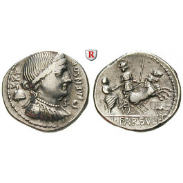 Römische Republik, L. Farsuleius Mensor, Denar 75 v.Chr., ss-vz