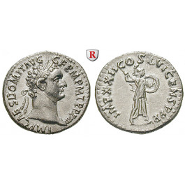 Römische Kaiserzeit, Domitianus, Denar 94, vz+