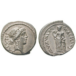 Römische Republik, Man. Acilius Glabrio, Denar 49 v.Chr., f.st
