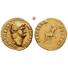 Römische Kaiserzeit, Nero, Aureus 64-65, ss-vz/ss