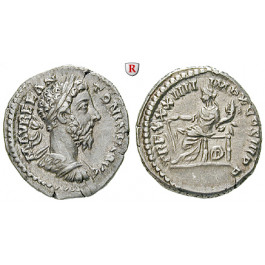 Römische Kaiserzeit, Marcus Aurelius, Denar 179-180, vz+