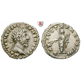Römische Kaiserzeit, Marcus Aurelius, Denar 165-166, ss+