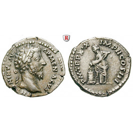 Römische Kaiserzeit, Marcus Aurelius, Denar 164-165, ss+