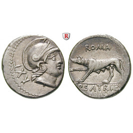 Römische Republik, P. Satrienus, Denar 77 v.Chr., f.vz