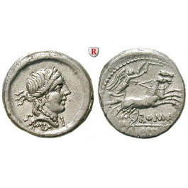 Römische Republik, D. Silanus, Denar 91 v.Chr., vz+/ss-vz