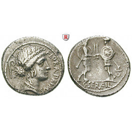 Römische Republik, C. Servilius, Denar 57 v.Chr., ss+/ss
