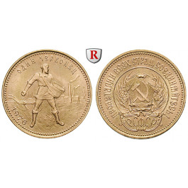 Russland, UdSSR, 10 Rubel 1976, 7,74 g fein, f.st