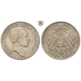 Deutsches Kaiserreich, Sachsen, Friedrich August III., 2 Mark 1912, E, vz-st, J. 134