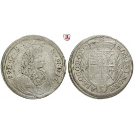 Sachsen, Sachsen-Meiningen, Bernhard, 2/3 Taler 1689, ss