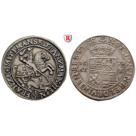 Mansfeld, Grafschaft, Mansfeld-Vorderort-Bornstedt, Franz Maximilian und Heinrich Franz, 1/3 Taler 1672, ss-vz