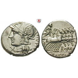 Römische Republik, M. Baebius Tampilus, Denar 137 v.Chr., vz